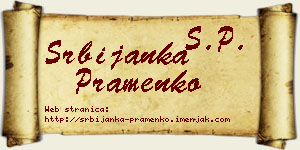 Srbijanka Pramenko vizit kartica